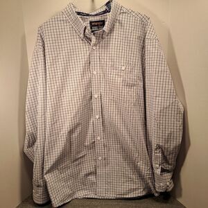 Wrangler George Strait Shirt Men 2XL Blue Striped Western Dress Shirt Collection